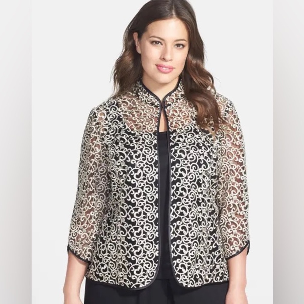 Alex‎ Evenings evening jacket & tank Gold & Black evening Glam